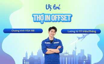 Cơ hội làm Thợ in offset theo diện Visa 18B tại Đức - Lương từ 111 triệu/tháng, không cần học lại nghề
