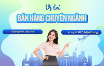 Chốt suất Nhân viên bán hàng chuyên ngành tại Đức - Nhận hợp đồng dài hạn với lương khởi điểm từ 87.5 triệu/tháng