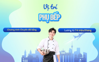 Tuyển Phụ bếp làm việc tại Đức - Làm việc 40 giờ/tuần, lương từ 74 triệu/tháng