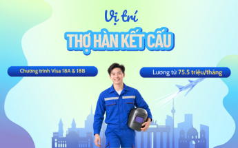 Tuyển Thợ hàn kết cấu làm việc tại Đức - Nhận hợp đồng dài hạn, lương từ 75,5 triệu/tháng 