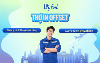 Cơ hội làm Thợ in offset theo chương trình Chuyển đổi bằng tại Đức - Lương từ 111 triệu/tháng, không cần học lại nghề
