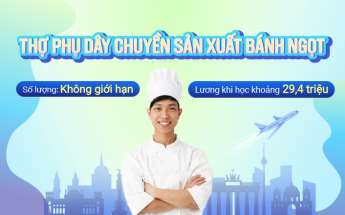 Trở thành Thợ phụ dây chuyền sản xuất bánh ngọt khi chọn du học nghề Đức, lương khi học từ 29 triệu/tháng