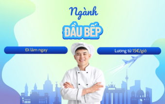 Tuyển Đầu bếp tại Đức - nhận hợp đồng dài hạn, lương 15€/giờ