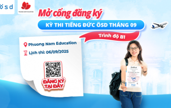 Thông báo tổ chức kỳ thi cấp Chứng chỉ năng lực tiếng Đức ÖSD trình độ B1 - tháng 09/2025