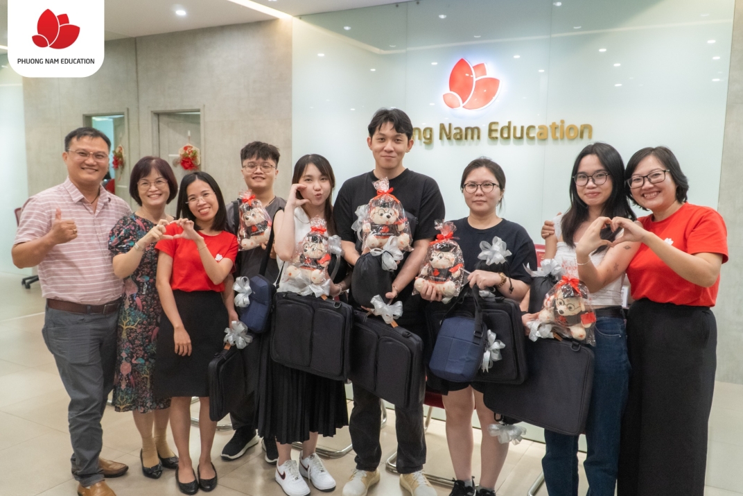 Phuong Nam Education sát cánh cùng bạn Hoàng Thị Thủy trước giờ khởi hành chuyến bay du học nghề Đức ngành Điều dưỡng
