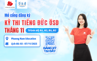 Thông báo tổ chức kỳ thi cấp Chứng chỉ năng lực tiếng Đức ÖSD tháng 11/2025