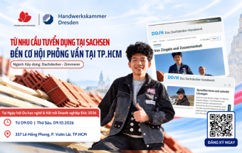Từ Việt Nam đến Sachsen, những Azubi Việt đã bắt đầu học nghề trên các công trình mái nhà tại Đức