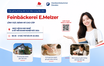 Gặp gỡ & phỏng vấn trực tiếp cùng doanh nghiệp Feinbäckerei E.Melzer- Lĩnh vực: Bánh mì cao cấp