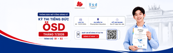 Thông báo lịch thi cấp Chứng chỉ năng lực tiếng Đức ÖSD tháng 07/2026
