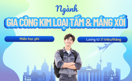Ứng tuyển du học nghề Đức ngành Gia công kim loại tấm & máng xối chỉ với bằng THPT