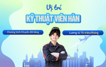 Đi làm ngay tại Đức - Vị trí: Kỹ thuật viên hàn, làm việc 38 giờ/tuần, nhận lương từ 76 triệu/tháng