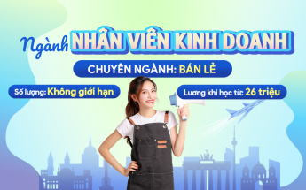 Du học nghề Đức ngành Nhân viên Kinh doanh Bán lẻ, miễn học phí, hưởng lương khi học khoảng 26 triệu