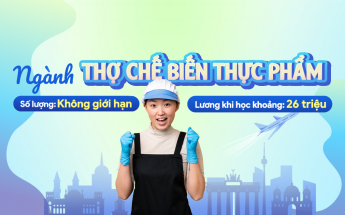 Săn suất trở thành Thợ chế biến thực phẩm tại Đức, miễn học phí, miễn CMTC, nhận lương khi học khoảng 26 triệu