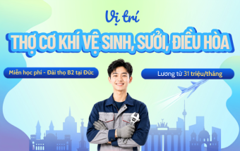 Nhận lương 31 triệu/tháng khi du học nghề ngành Cơ khí chuyên về vệ sinh, sưởi, điều hòa 