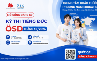 Thông báo tổ chức kỳ thi cấp Chứng chỉ năng lực tiếng Đức ÖSD tháng 10/2026